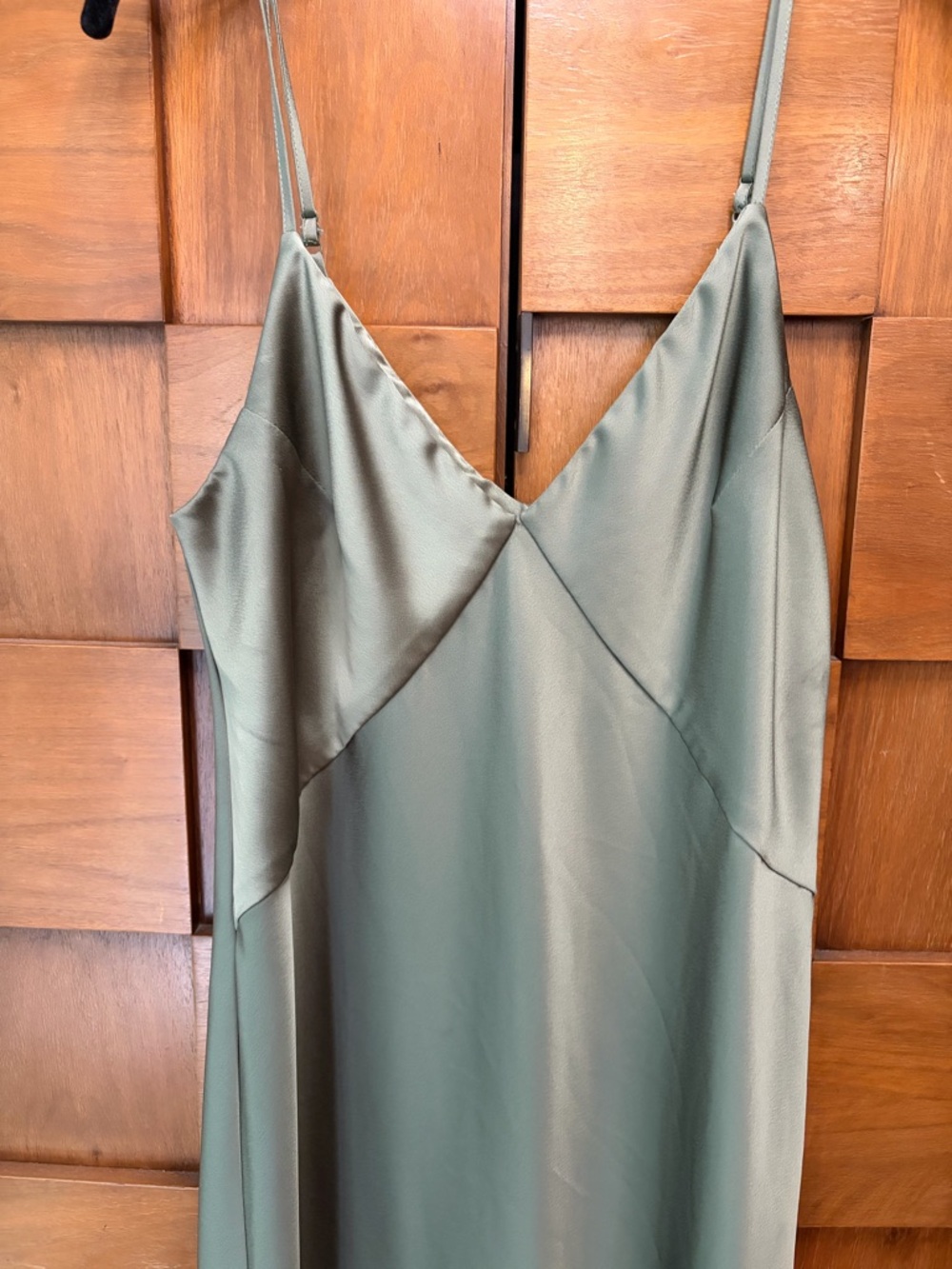 a new day Olive Satin Slip Dress - Picture 3 of 8